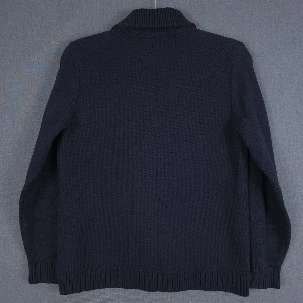Banana Republic Toggle Button Cardigan Mens Large True Navy Shawl Collar Sweater